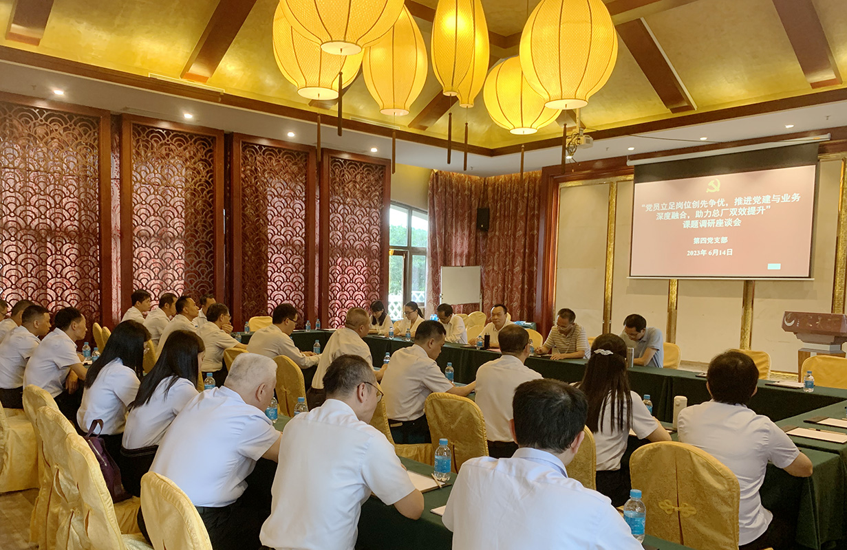 党建引领谱新篇，，，，，，，，实地调研促发展——总厂党委书记许宜昌到金戈车间党支部、第四党支部发展调研座谈